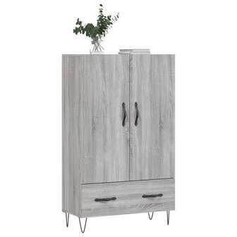 Hoge kast 69,5x31x115 cm bewerkt hout grijs sonoma eikenkleurig 3