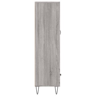 Hoge kast 69,5x31x115 cm bewerkt hout grijs sonoma eikenkleurig 7