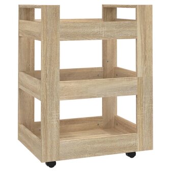 Keukentrolley 60x45x80 cm bewerkt hout sonoma eikenkleurig 2