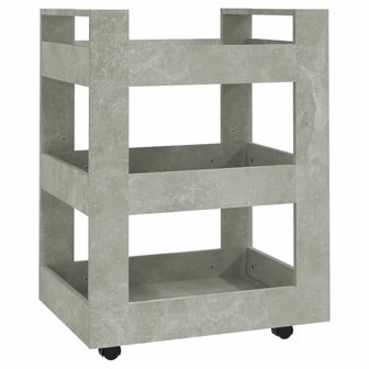 Keukentrolley 60x45x80 cm bewerkt hout betongrijs 2
