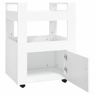 Keukentrolley 60x45x80 cm bewerkt hout wit 6