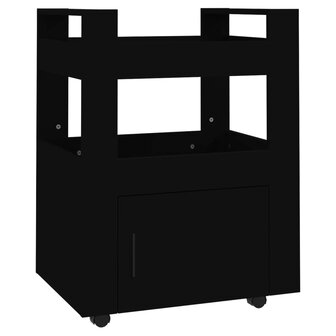 Keukentrolley 60x45x80 cm bewerkt hout zwart 2