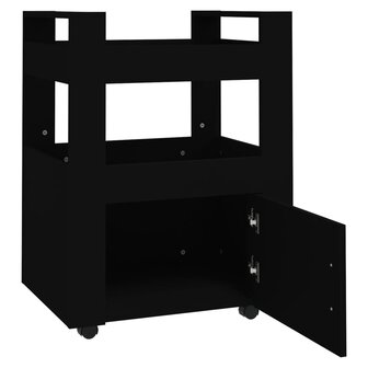 Keukentrolley 60x45x80 cm bewerkt hout zwart 6