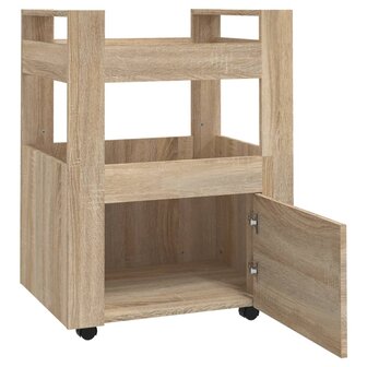 Keukentrolley 60x45x80 cm bewerkt hout sonoma eikenkleurig 6