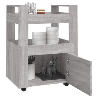 Keukentrolley 60x45x80cm bewerkt hout grijs sonoma eikenkleurig 4