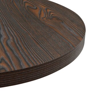 Bistrotafel rond 60x75 cm MDF en staal donker essenkleur  5