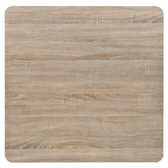 Bistrotafel vierkant 80x80x75 cm MDF en staal eikenkleur 4