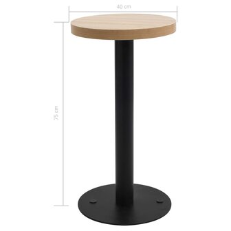 Bistrotafel 40 cm MDF lichtbruin 5