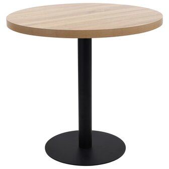 Bistrotafel 80 cm MDF lichtbruin 1