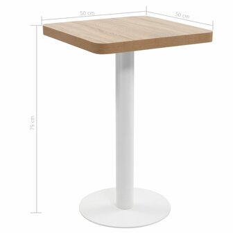 Bistrotafel 50x50 cm MDF lichtbruin 6