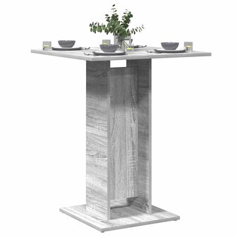 Bistrotafel 60x60x75 cm bewerkt hout grijs sonoma eikenkleurig 1