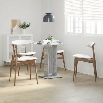 Bistrotafel 60x60x75 cm bewerkt hout grijs sonoma eikenkleurig 3