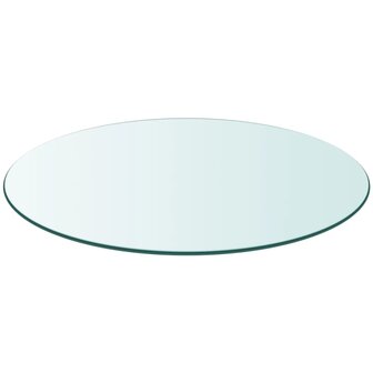 Tafelblad van gehard glas 400 mm rond 2