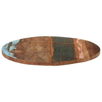 Tafelblad rond 25-27 mm 70 cm massief gerecycled hout 3