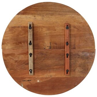 Tafelblad rond 25-27 mm 70 cm massief gerecycled hout 4