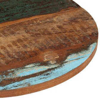 Tafelblad rond 25-27 mm 70 cm massief gerecycled hout 5