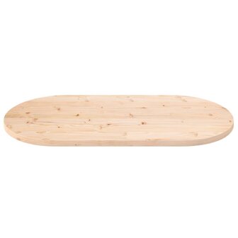 Tafelblad ovaal 100x50x2,5 cm massief grenenhout 3