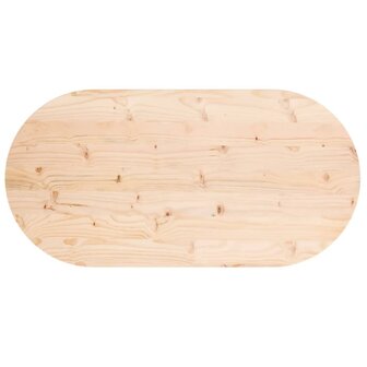 Tafelblad ovaal 100x50x2,5 cm massief grenenhout 4