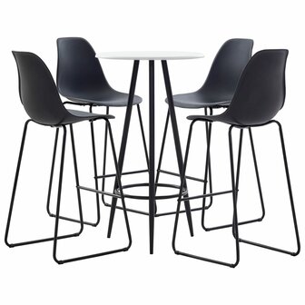 5-delige Barset kunststof zwart 1