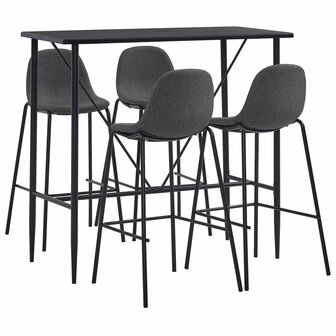 5-delige Barset stof donkergrijs 1
