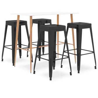 5-delige Barset wit en zwart 1