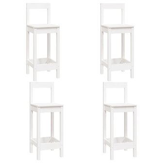 5-delige Barset massief grenenhout wit 3