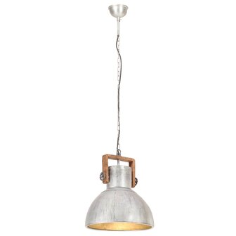 Hanglamp industrieel rond 25 W E27 40 cm zilverkleurig 4
