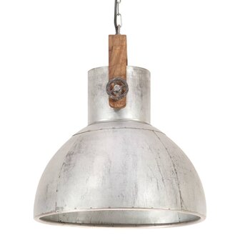 Hanglamp industrieel rond 25 W E27 40 cm zilverkleurig 6