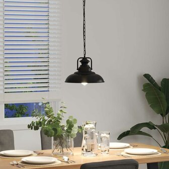 Hanglamp E27 &Oslash; 31 cm ijzer zwart 4