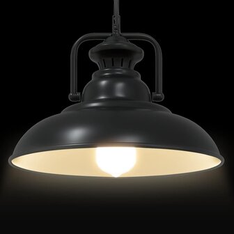 Hanglamp E27 &Oslash; 31 cm ijzer zwart 6