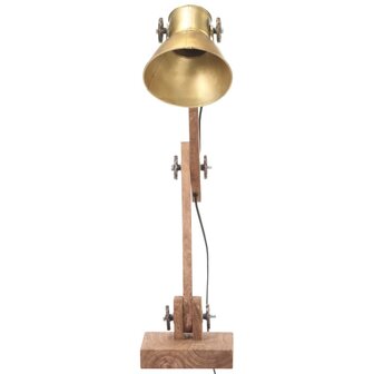 Bureaulamp industrieel rond E27 58x18x90 cm messingkleurig 3