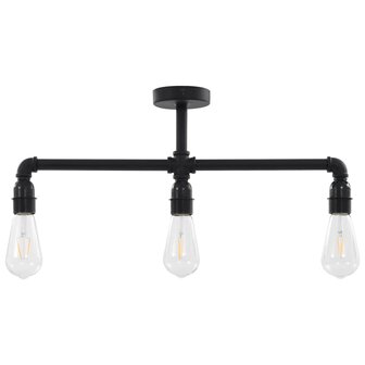 Plafondlamp 3xE27 zwart 3