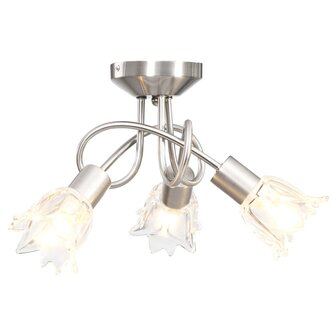 Plafondlamp met glazen tulpvormige kappen 3xE14 transparant 3