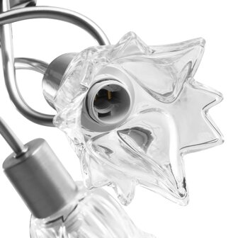 Plafondlamp met glazen tulpvormige kappen 3xE14 transparant 8
