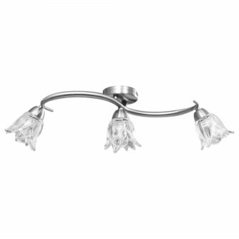 Plafondlamp met glazen tulpvormige kappen 3xE14 transparant 3