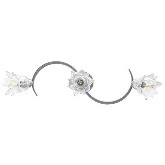 Plafondlamp met glazen tulpvormige kappen 3xE14 transparant 5