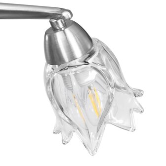 Plafondlamp met glazen tulpvormige kappen 3xE14 transparant 6