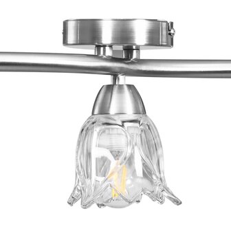Plafondlamp met glazen tulpvormige kappen 3xE14 transparant 7