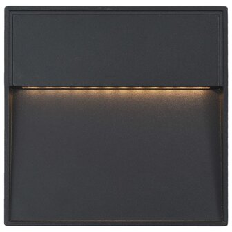 LED-buitenwandlampen 2 st 3 W vierkant zwart 4