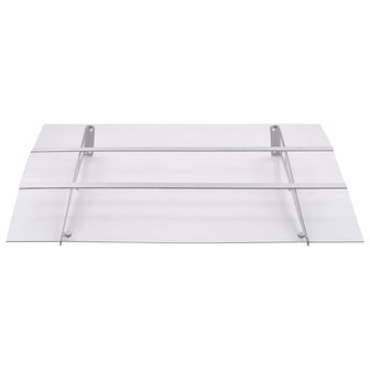 Deurluifel 120x90 cm polycarbonaat zilverkleurig en transparant   2
