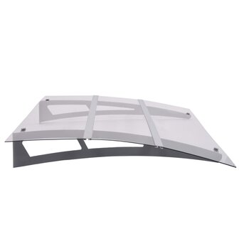 Deurluifel 120x90 cm polycarbonaat zilverkleurig en transparant   3
