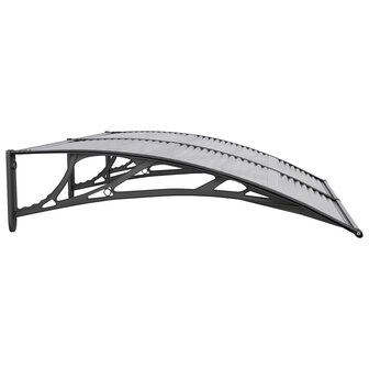 Deurluifel 150x100 cm polycarbonaat zwart 5