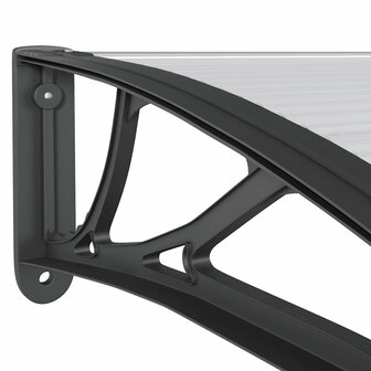 Deurluifel 150x100 cm polycarbonaat zwart 6