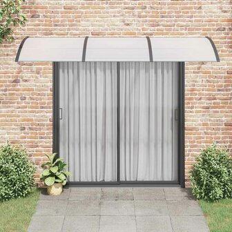 Deurluifel 300x100 cm polycarbonaat zwart 3