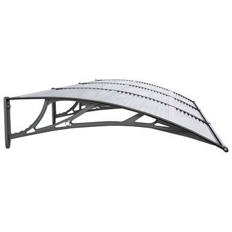 Deurluifel 300x100 cm polycarbonaat zwart 5
