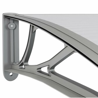 Deurluifel 300x100 cm polycarbonaat grijs 6