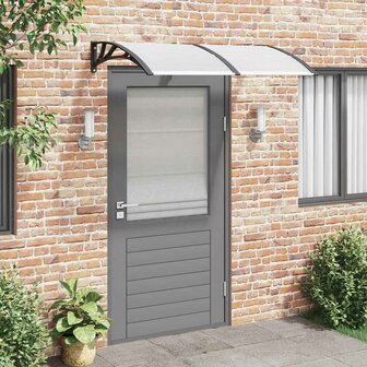 Deurluifel 150x75 cm polycarbonaat zwart en transparant 1