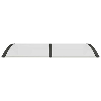 Deurluifel 150x75 cm polycarbonaat zwart en transparant 4