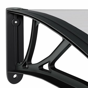 Deurluifel 150x75 cm polycarbonaat zwart en transparant 6