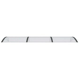 Deurluifel 300x75 cm polycarbonaat zwart en transparant 4